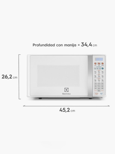 Microondas Eléctrico Electrolux Freestanding   17 Lts / Blanco