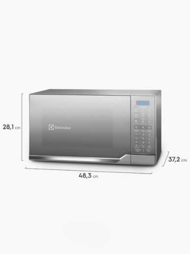 Microondas Eléctrico Electrolux Freestanding Grill 30 Lts / Plomo