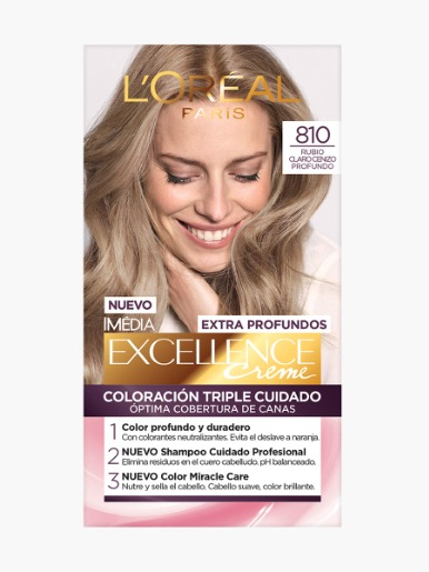 Excellence - Tinte Rubio Cenizo Profundo 810