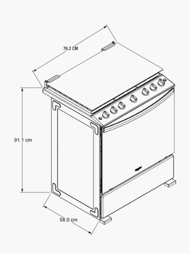 Cocina a Gas Whirlpool LWFR5110S / 6 Quemadores