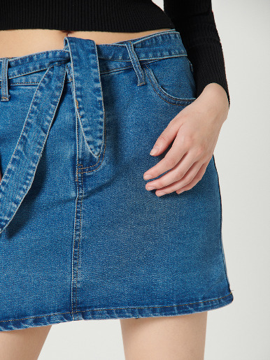 Falda Denim con lazo - Navigare