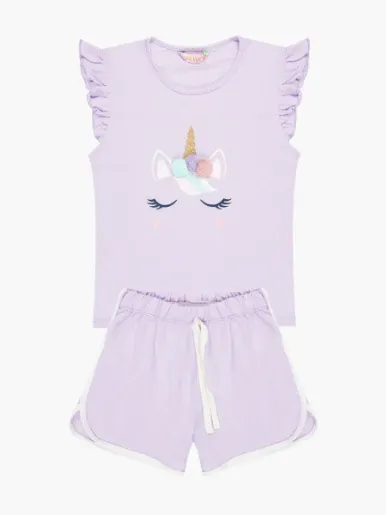 Pijama Unicornio Blusa + Short  - Preescolar