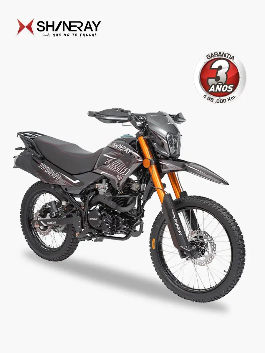 Shineray Titan XY250-8 - 250 cc - Moto a Gasolina | Negro