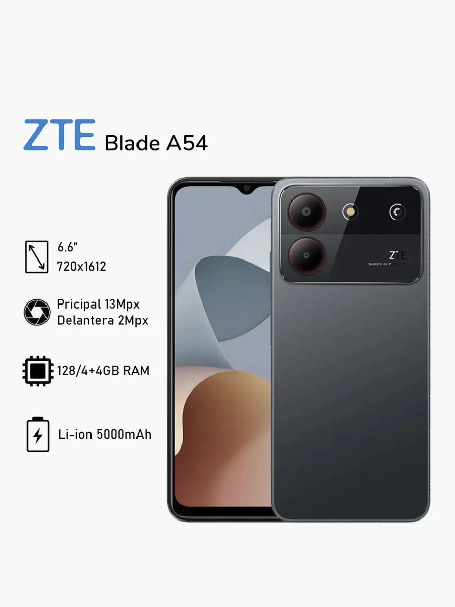 Combo ZTE Celular Blade A54 | 128GB + Smartwatch Live 2