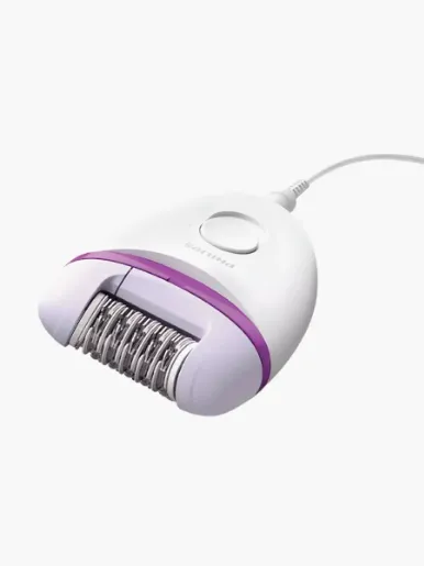 Depiladora con cable compacta Philips Satinelle Essential | Morado con blanco