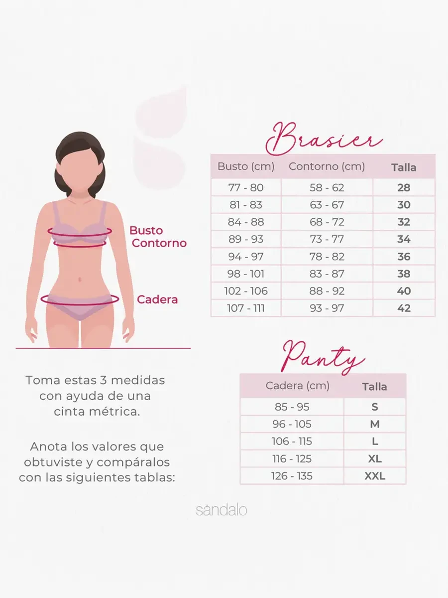 Sándalo - Brasier en microfibra