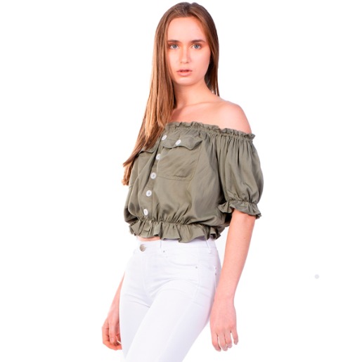 Blusa Botones Crop