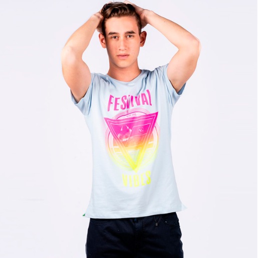 Camiseta estampada para hombre Electric Video