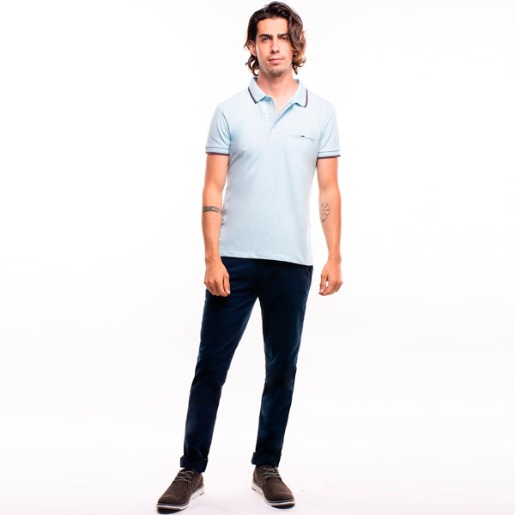 Camiseta Polo Draw Action para Hombre