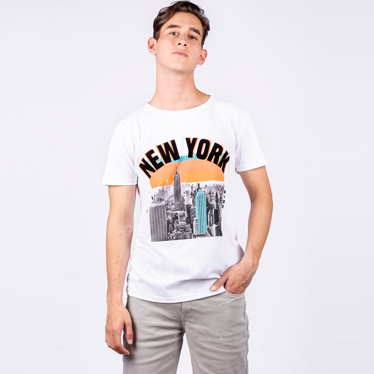 Camiseta estampada para hombre New York