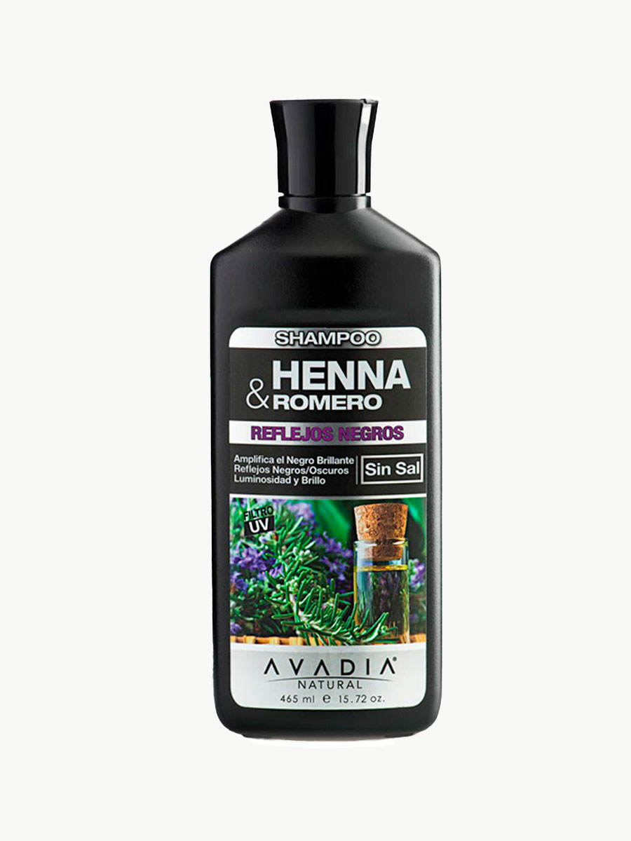 Shampoo Henna Y Romero Para Cabellos Negros
