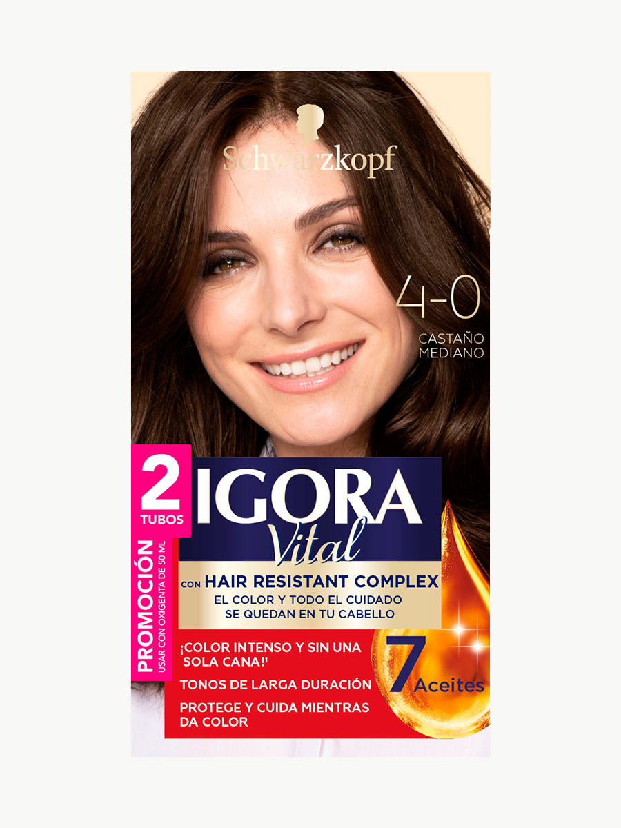 Igora Vital - Tinte Castaño Mediano 4.0