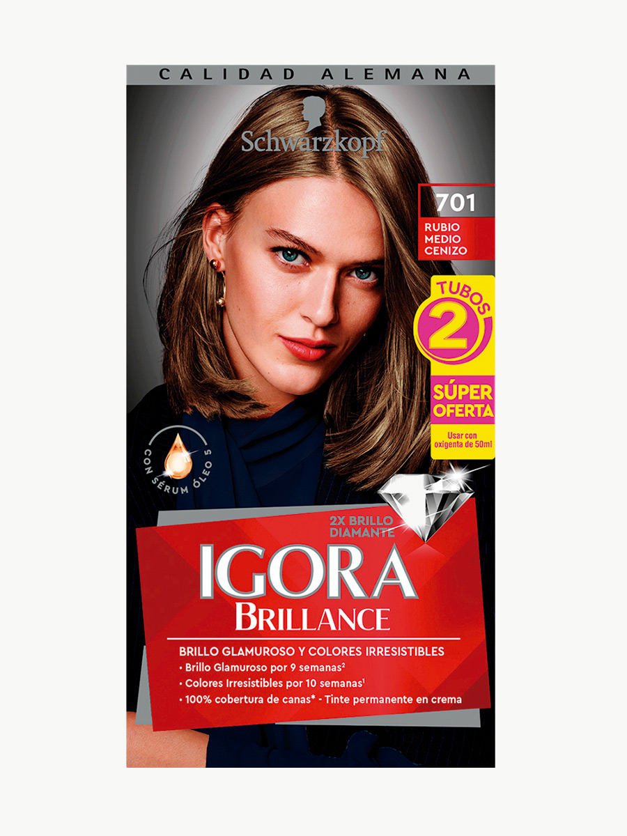Igora Vital - Tinte Rubio Mediano Cenizo 7.1