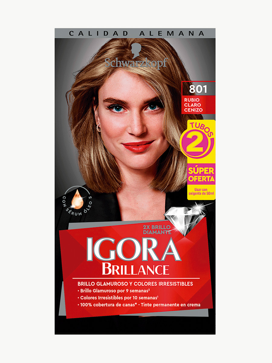 Igora Vital - Tinte Rubio Claro Cenizo 801