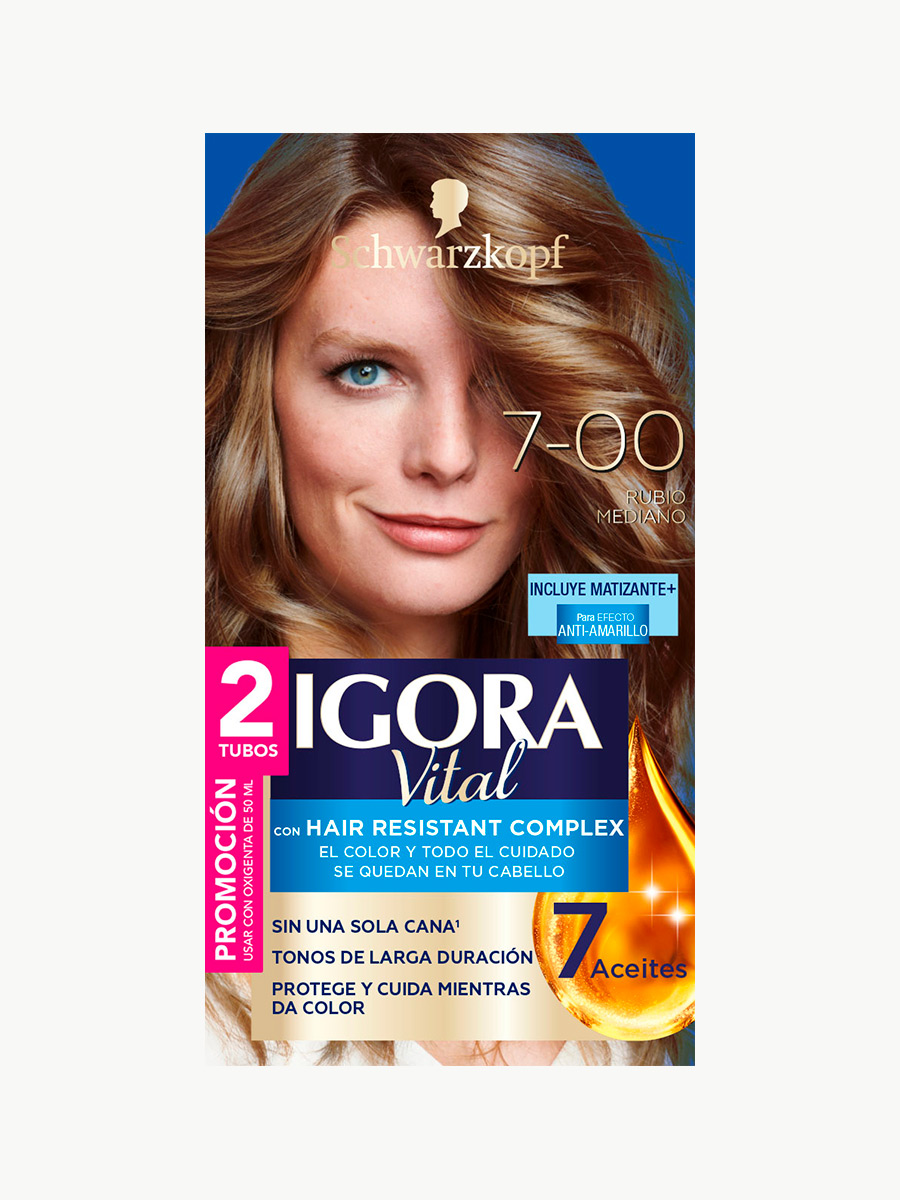 Igora Vital - Tinte Rubio Mediano 7.00