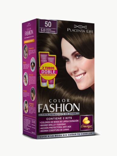 Color Fashion - Tinte 2 Tubos Castaño Claro Intenso 50/50