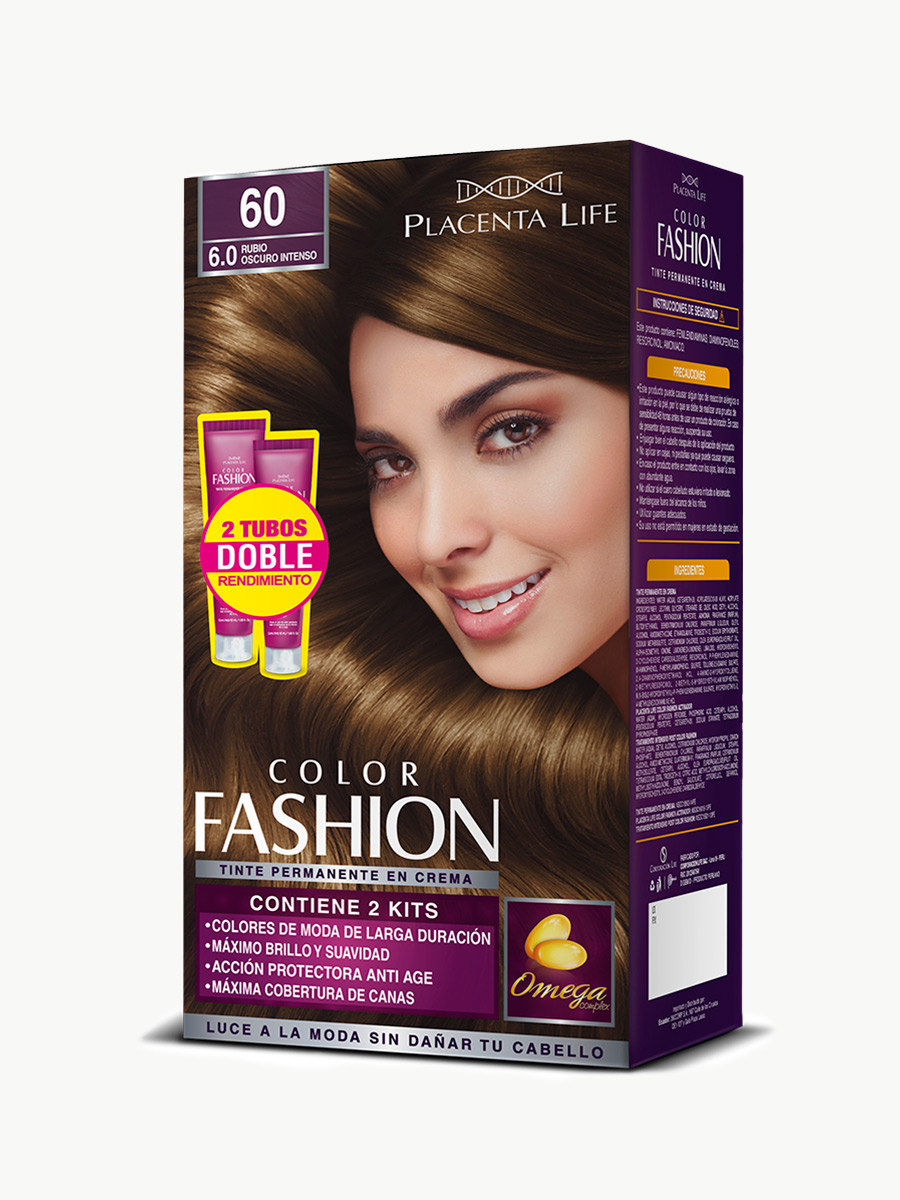 Color Fashion - Tinte 2 Tubos Rubio Oscuro Intenso 60/60
