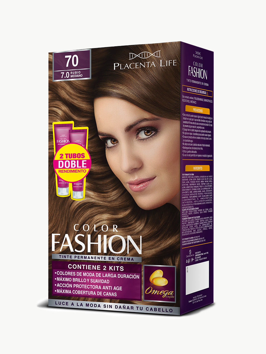 Color Fashion - Tinte 2 Tubos Rubio Mediano 70/70