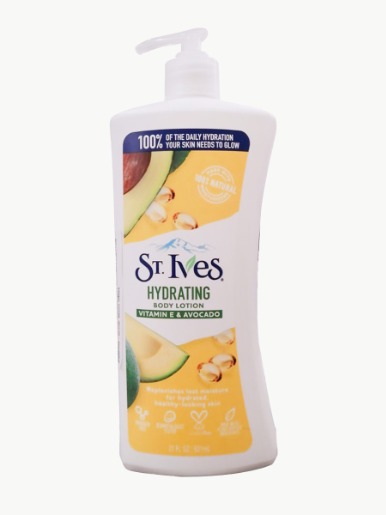 St. Ives - Crema corporal Daily Hydrating Vitamina E y Aguacate
