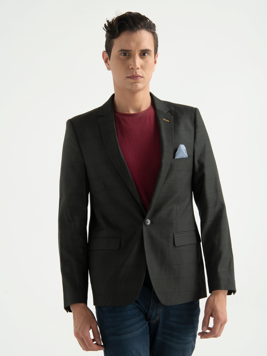 Blazer a Cuadros Negro