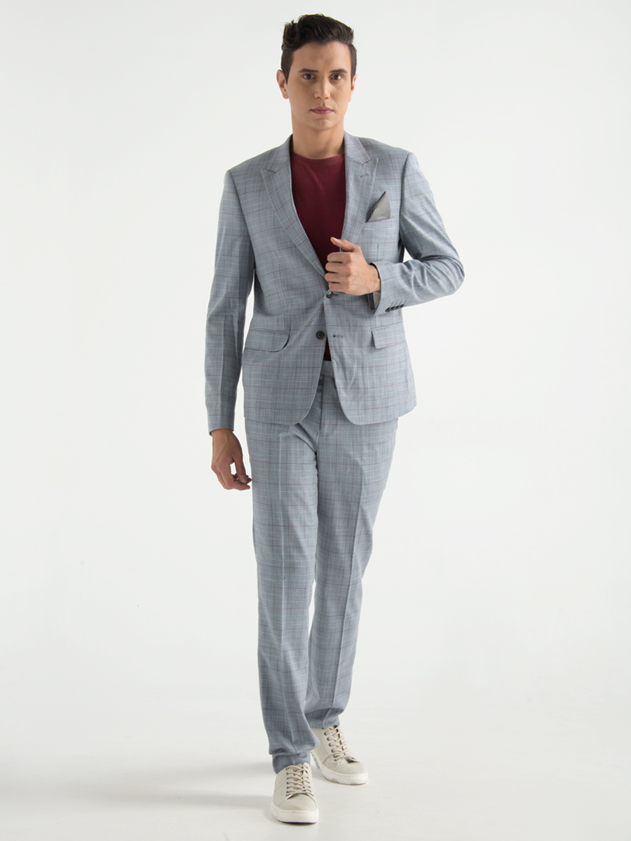 Terno Slim Fit Gris