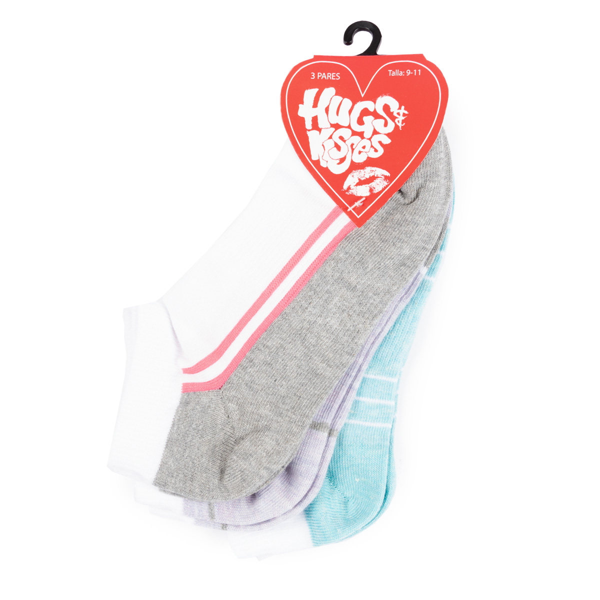 Pack x3 Medias Hugs and Kisses