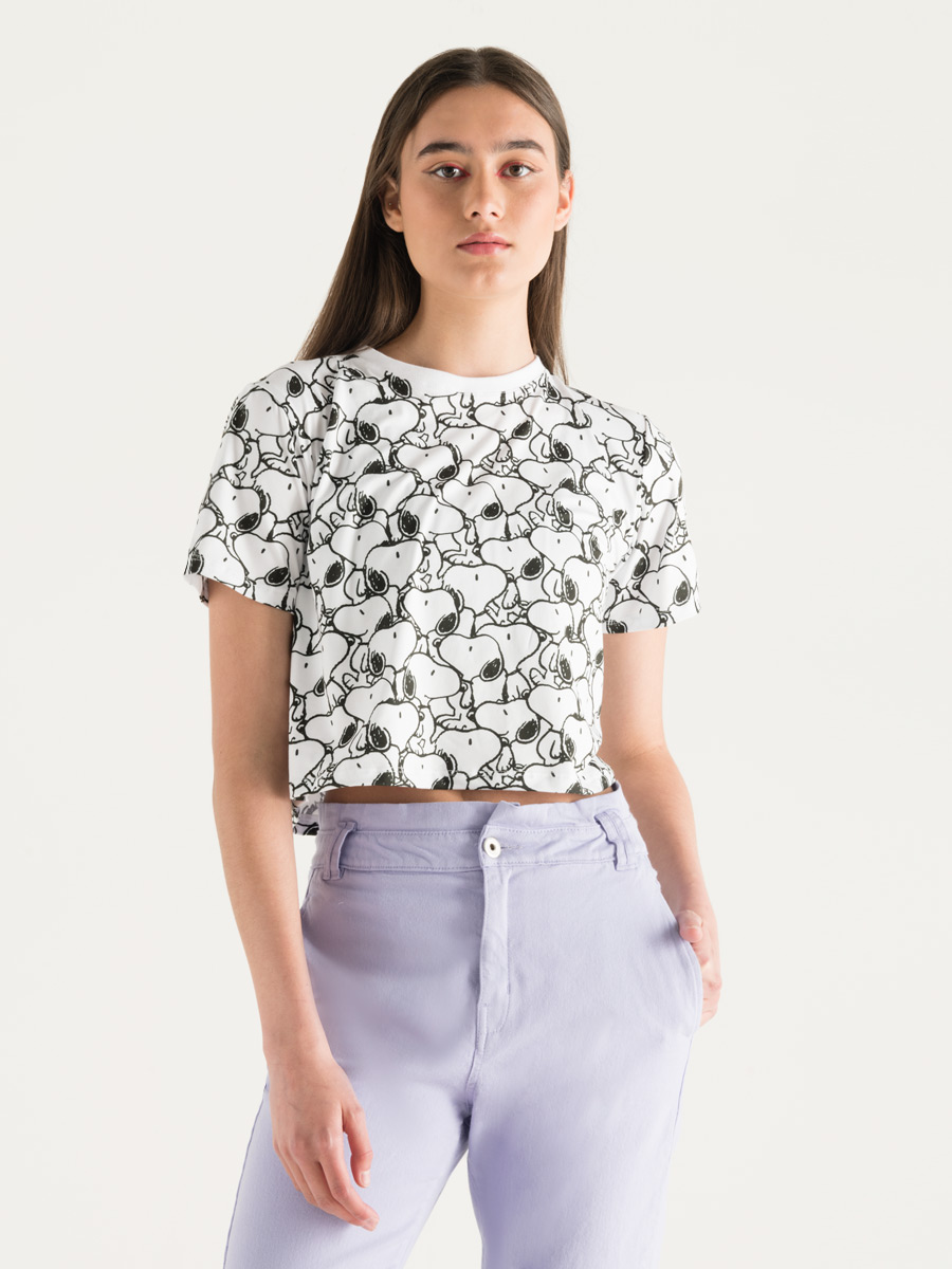 Camiseta Crop Snoopy