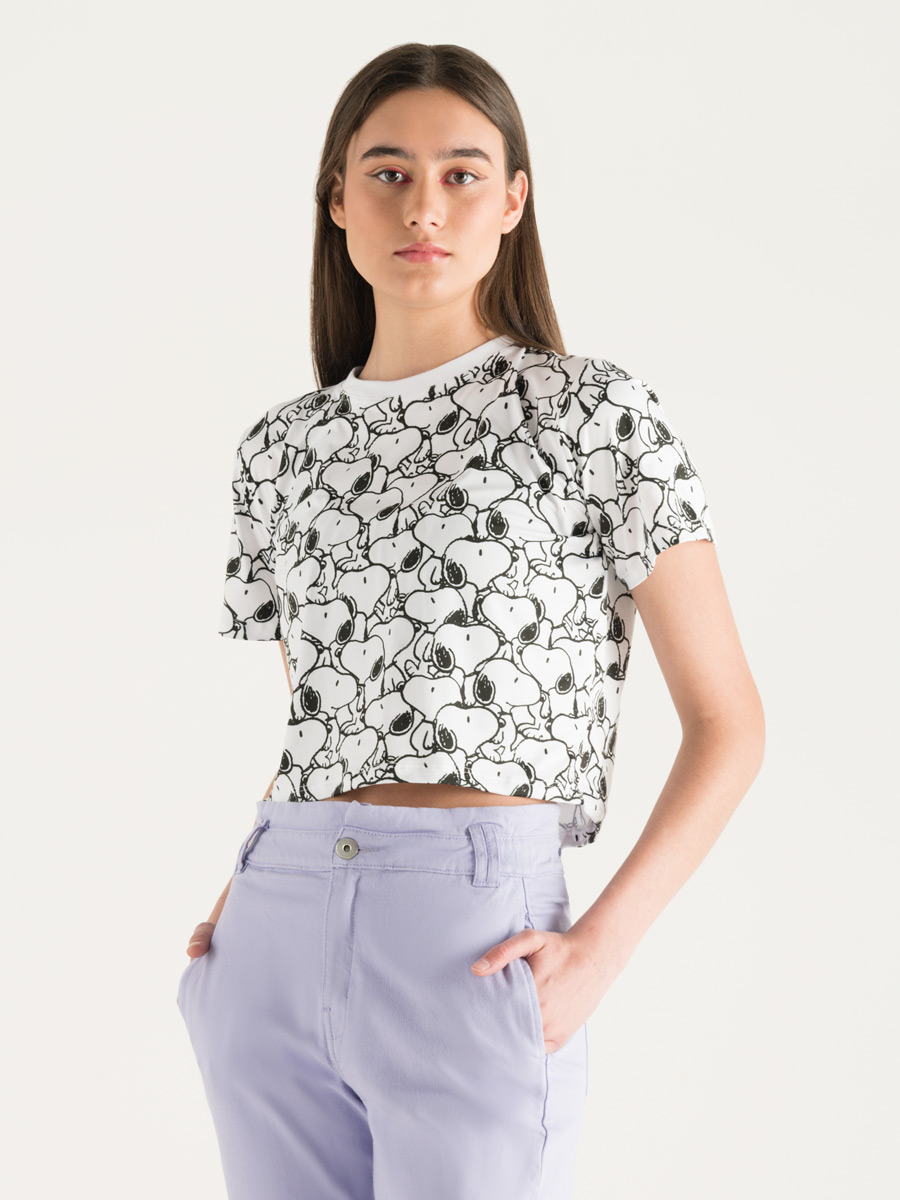 Camiseta Crop Snoopy