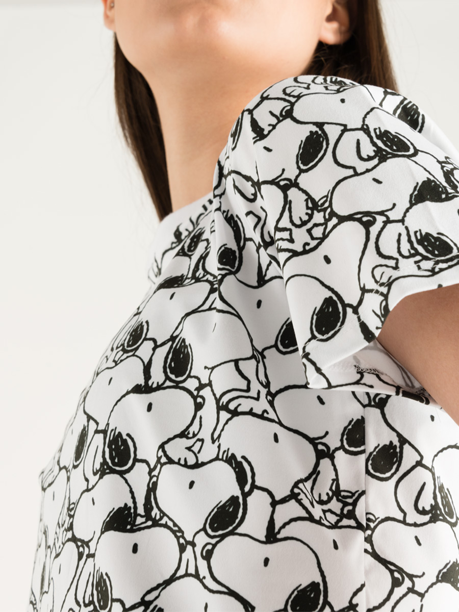 Camiseta Crop Snoopy
