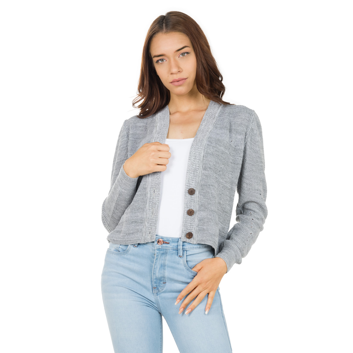 Sweater Crop Gris