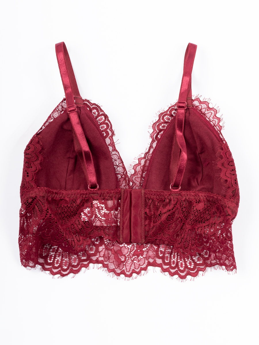 Bralette Encaje Vino