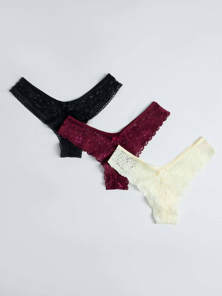 Panty Encaje Pack X3