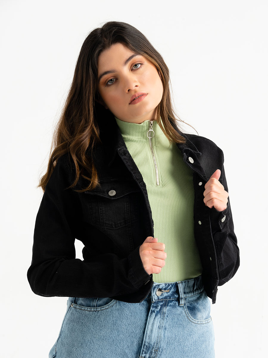 Chaqueta Denim Negra