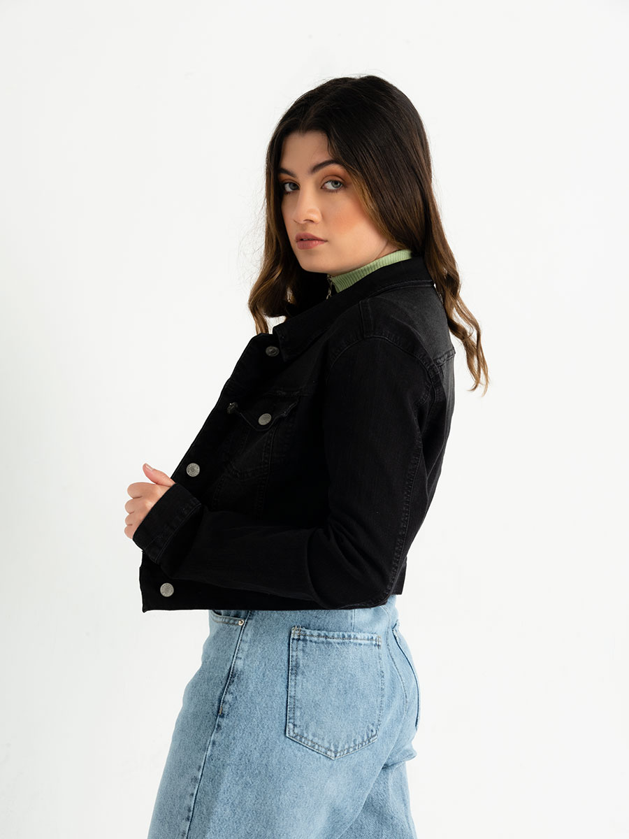 Chaqueta Denim Negra