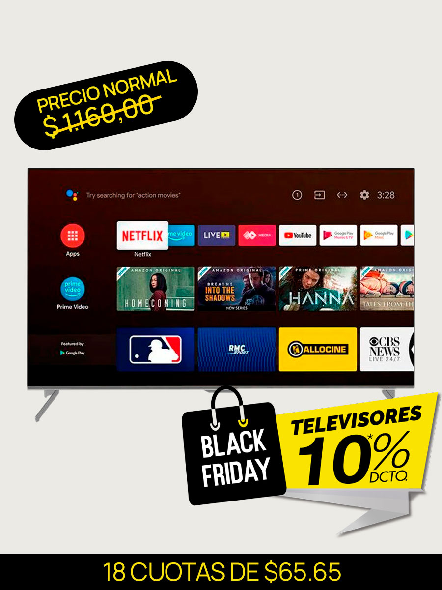 LED 4K Indurama 65" TISG 3A + Barra de Sonido + Soporte