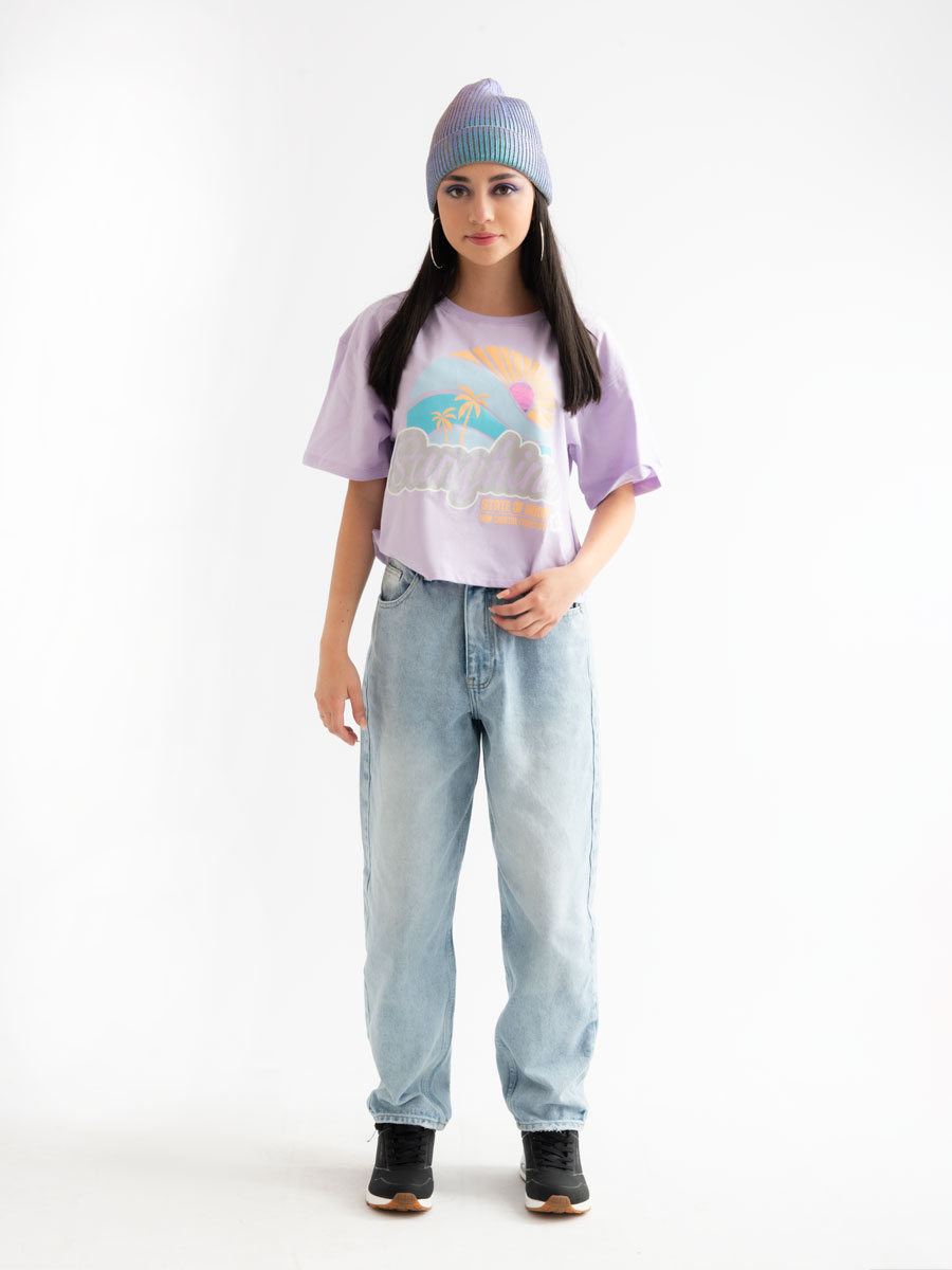 Camiseta con Estampado Vintage
