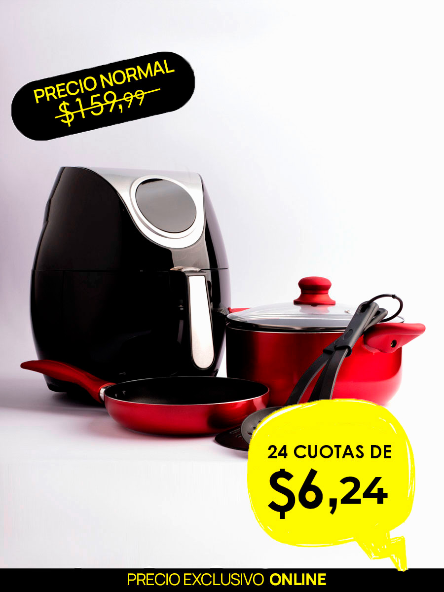 Freidora Umco 4.7l + Set Glamour