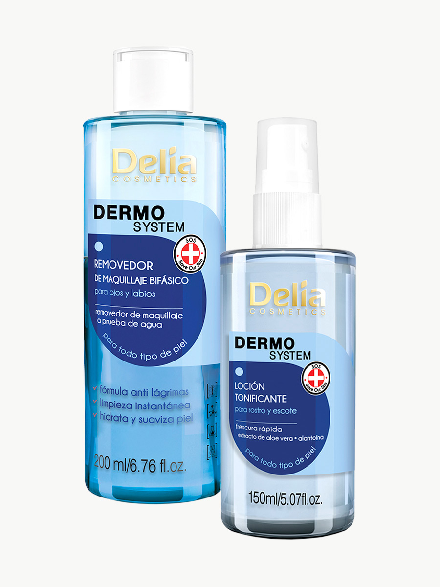 Pack Promocional Dermo System Tónico Facial + Bifásico - Delia
