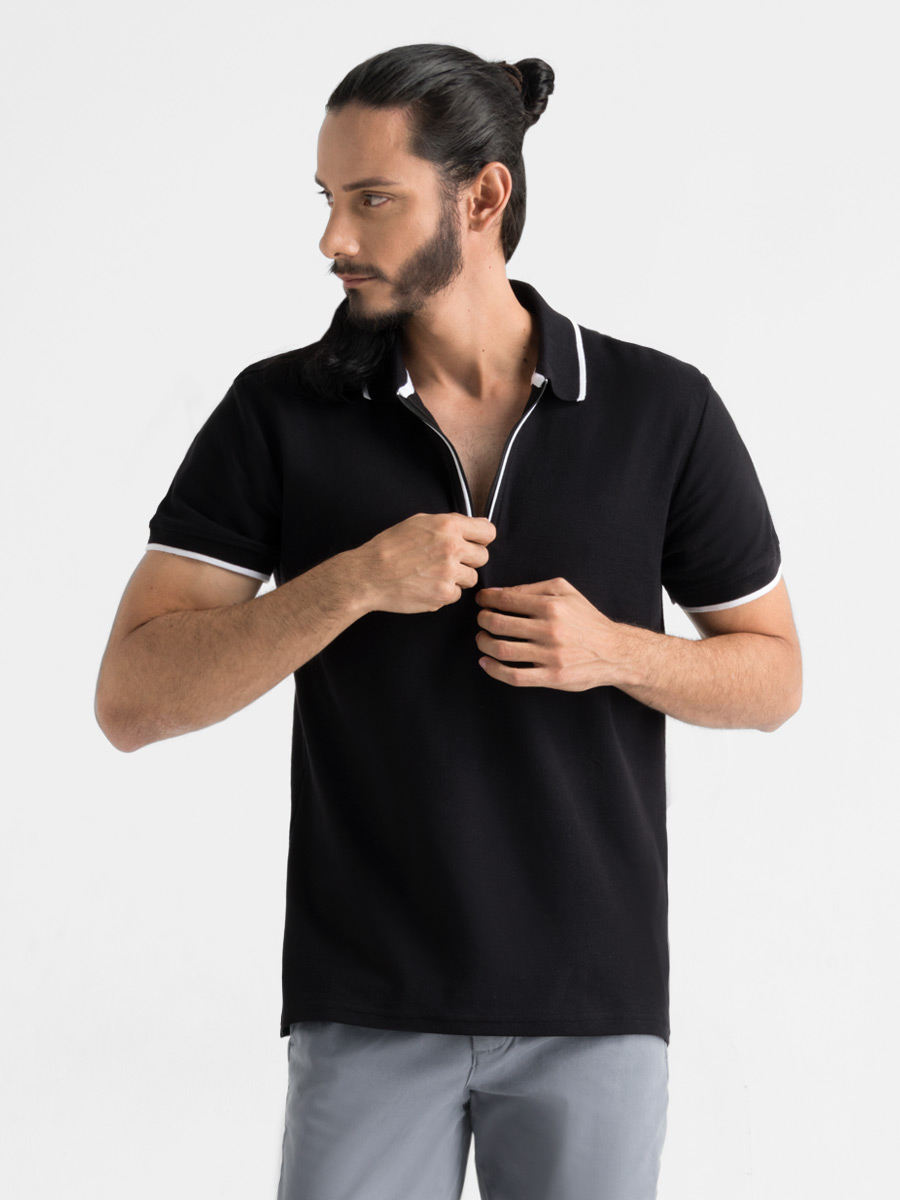 Camiseta Polo con Cierre