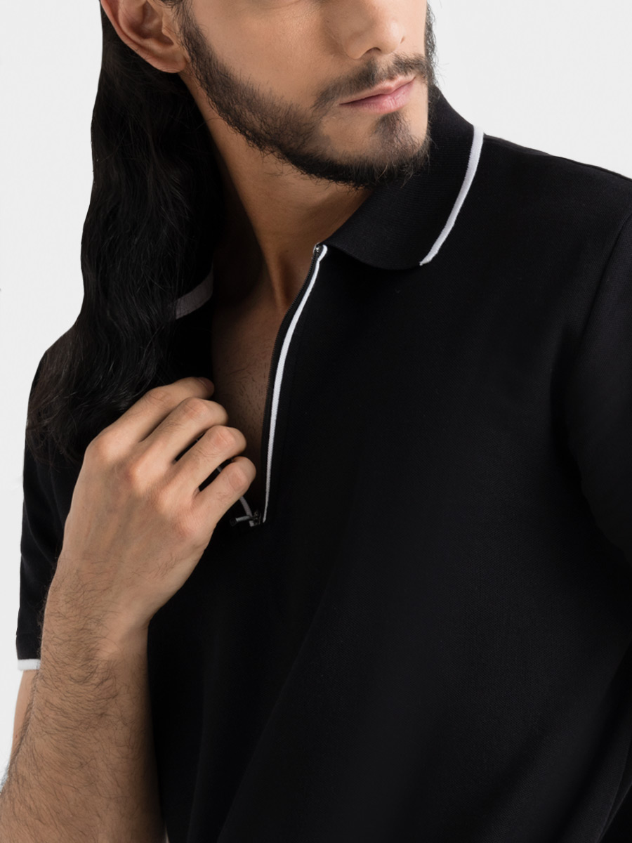 Camiseta Polo con Cierre
