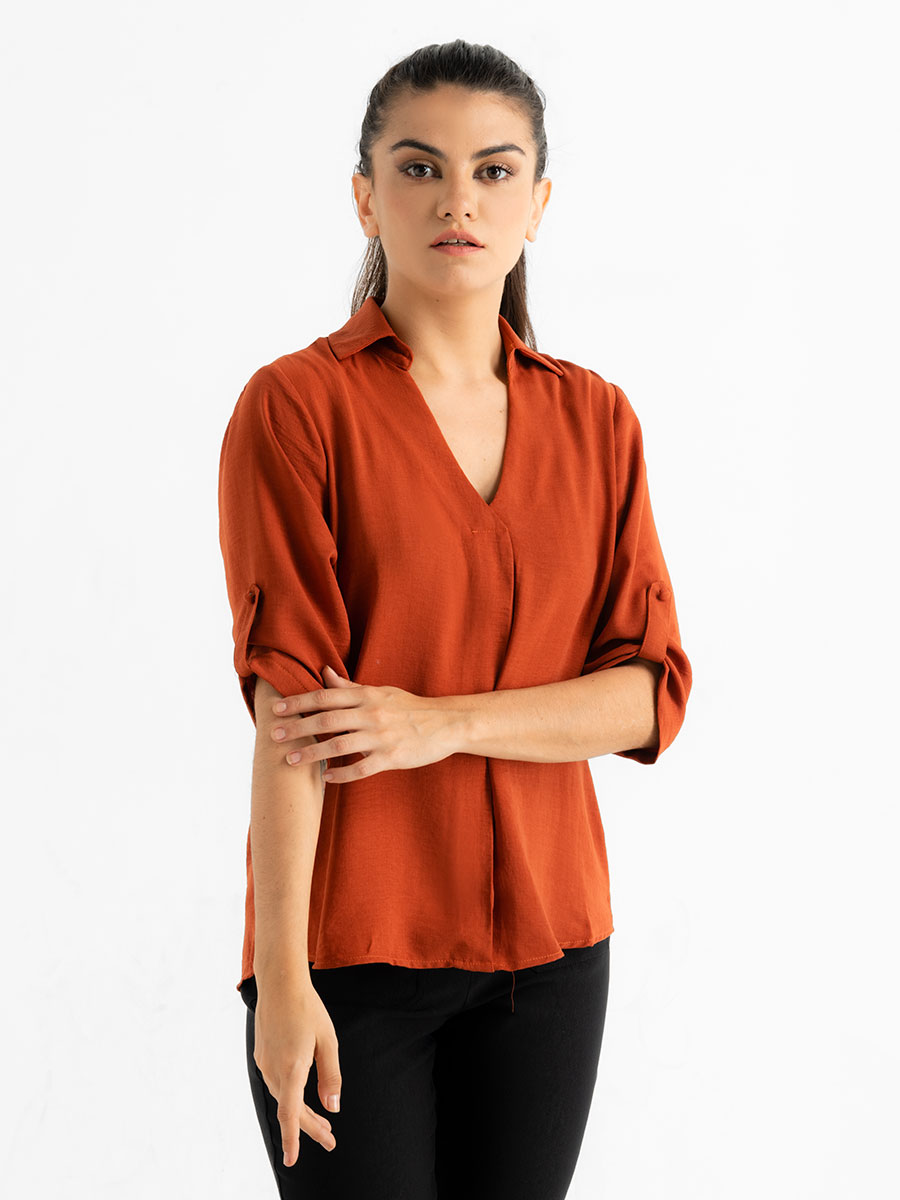 Blusa Mangas Recogida