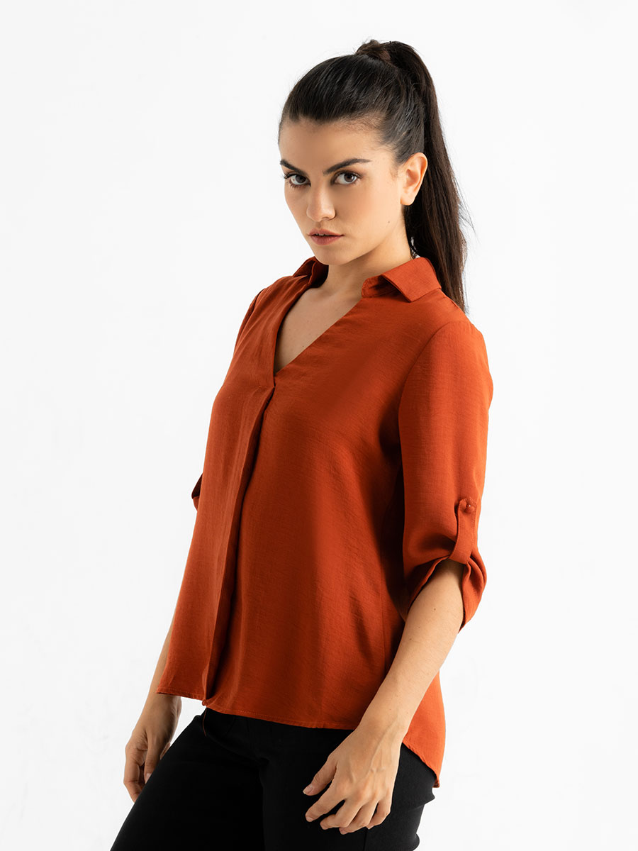 Blusa Mangas Recogida