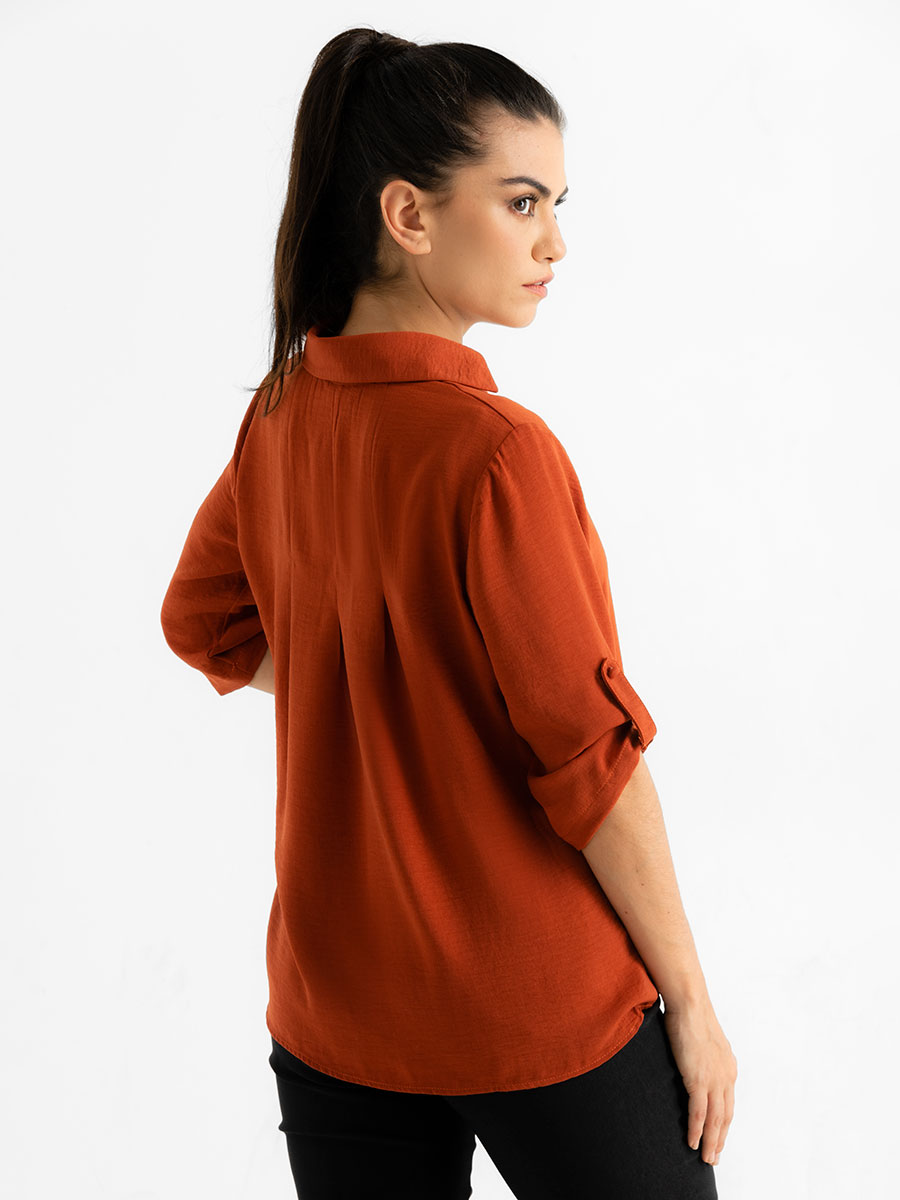 Blusa Mangas Recogida