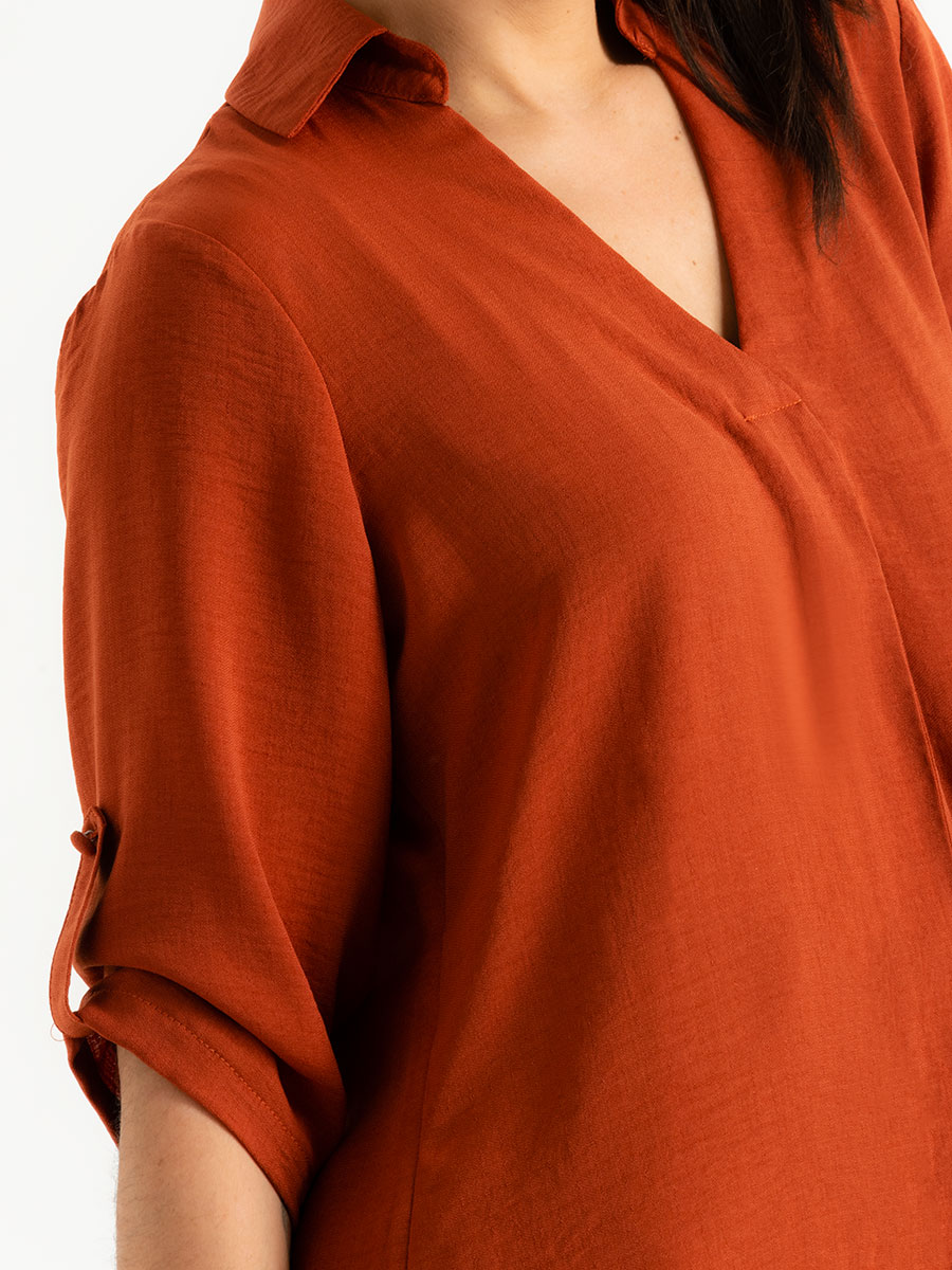 Blusa Mangas Recogida