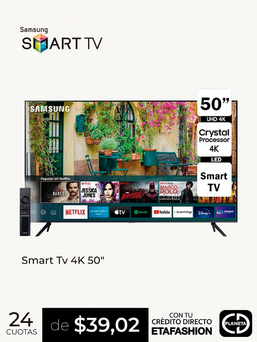 Smart Tv 4K  50"  AU7000 - Samsung