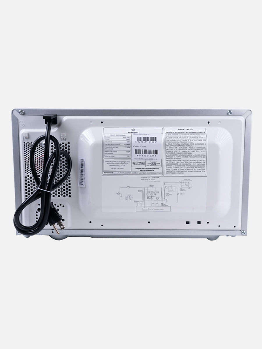 Microondas Indurama MWI-20CR / 20 Lts