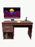 Escritorio Huron Mueble Fácil 2 Cajones| Wengue