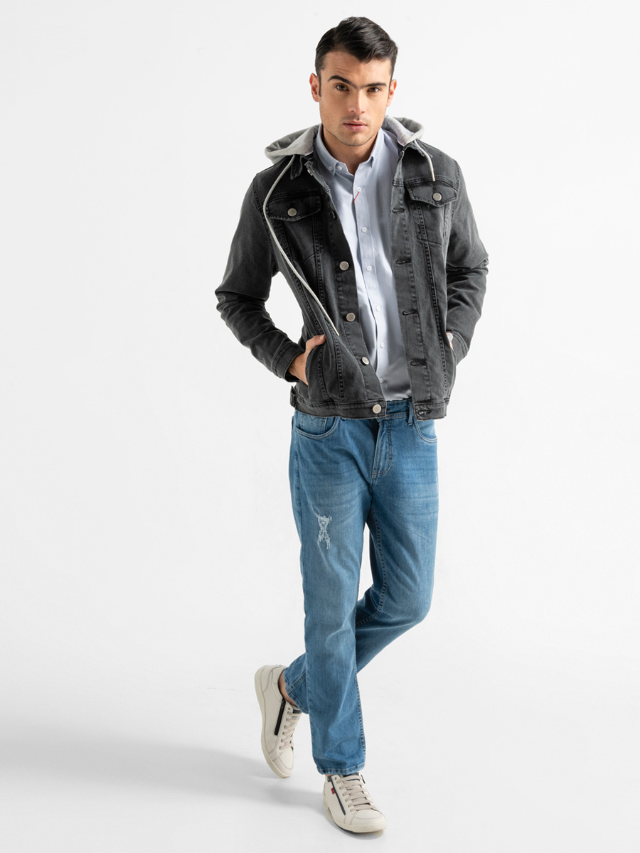 Chaqueta Denim Capucha