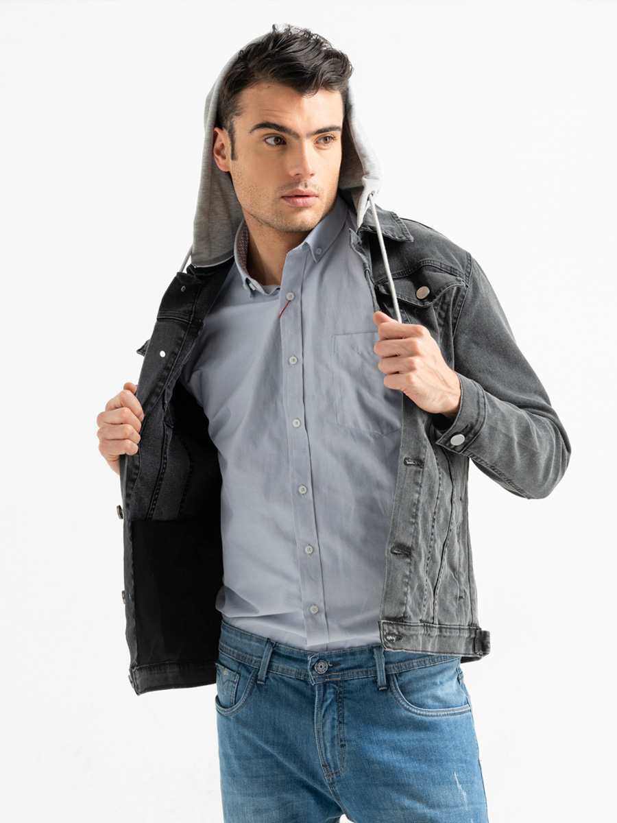 Chaqueta Denim Capucha