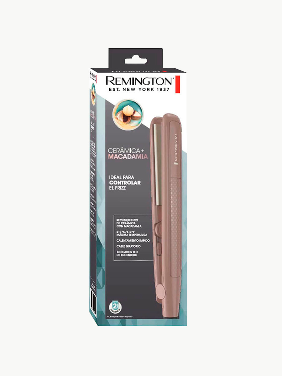 Remington - Plancha Alisadora de Cerámica y Macadamia REM-S6300M